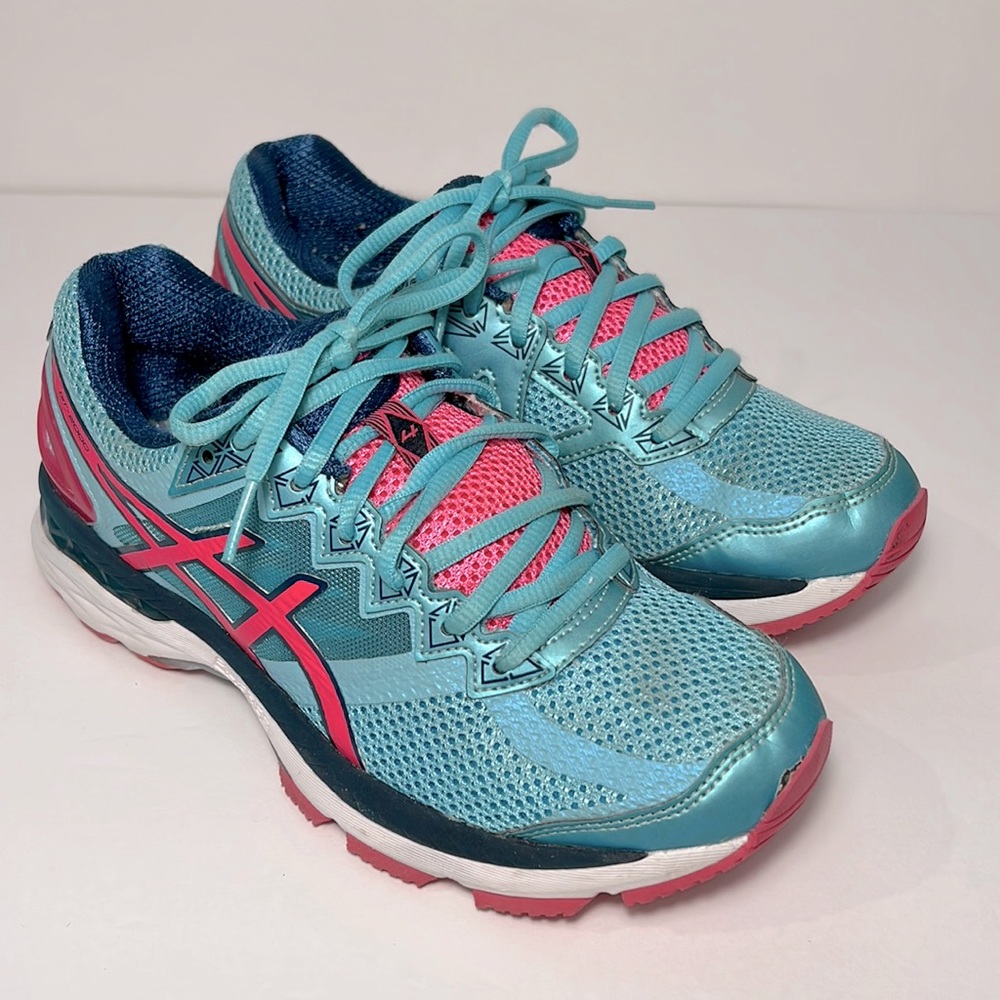 Asics GT-2000 4 Blue Pink Running Shoes Women's Size 7 -  T656N